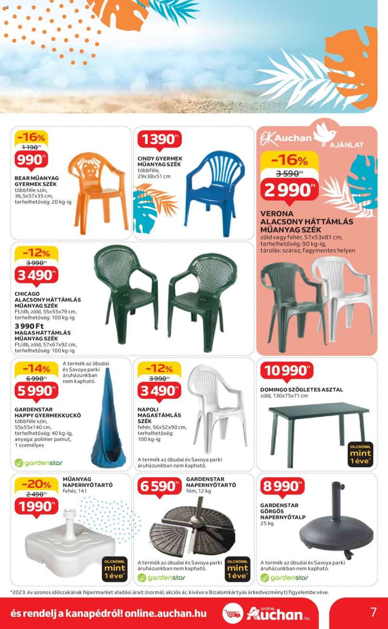 Auchan Indul a nyár 1 hónapos ajánlataink / Hipermarket 7 oldal