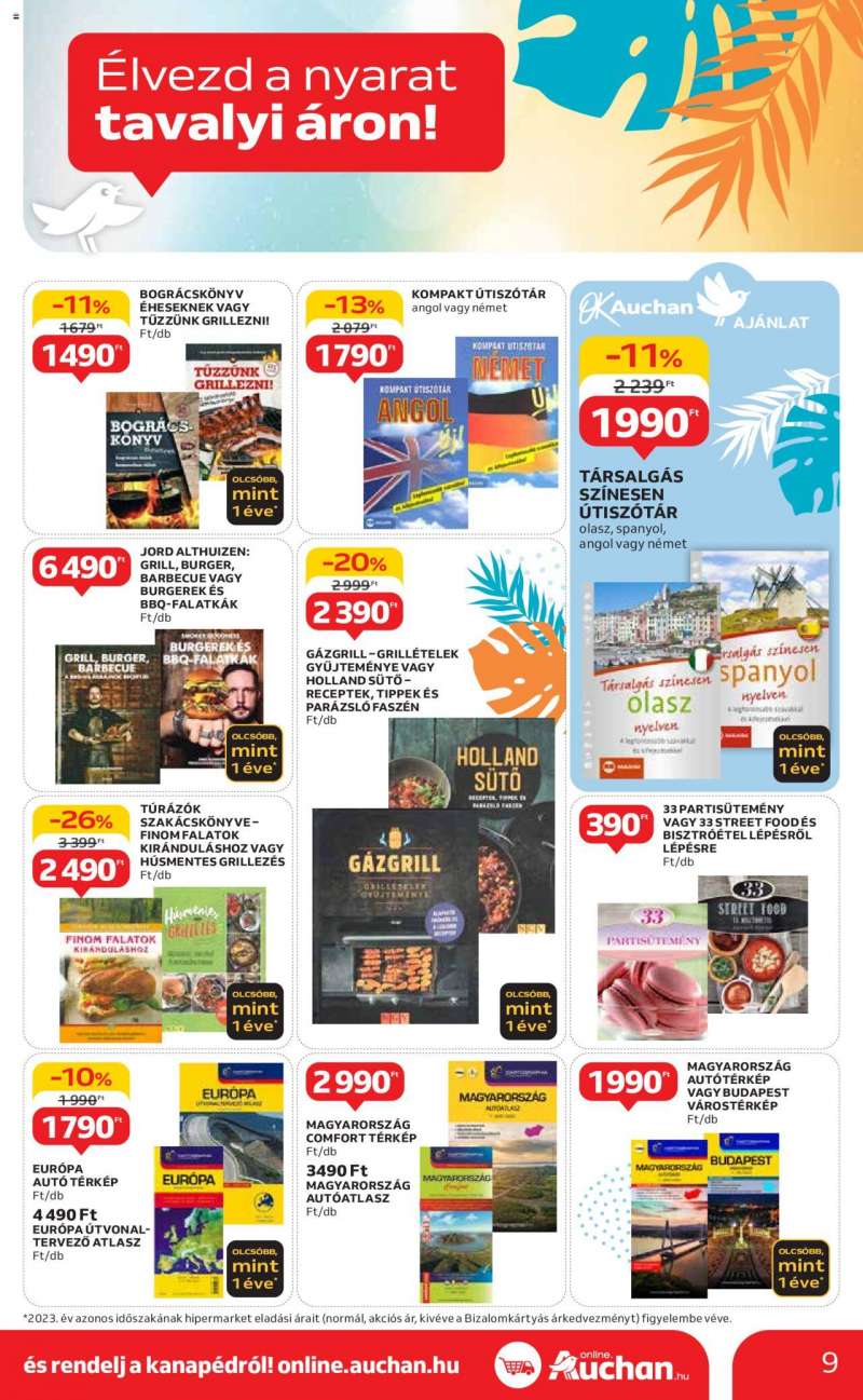 Auchan Indul a nyár 1 hónapos ajánlataink / Hipermarket 9 oldal