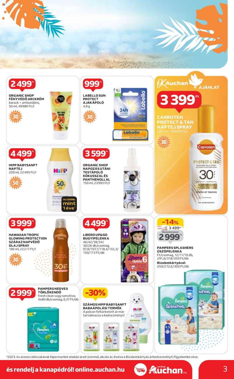 Auchan Indul a nyár 2 hetes ajánlataink / Hipermarket 3 oldal