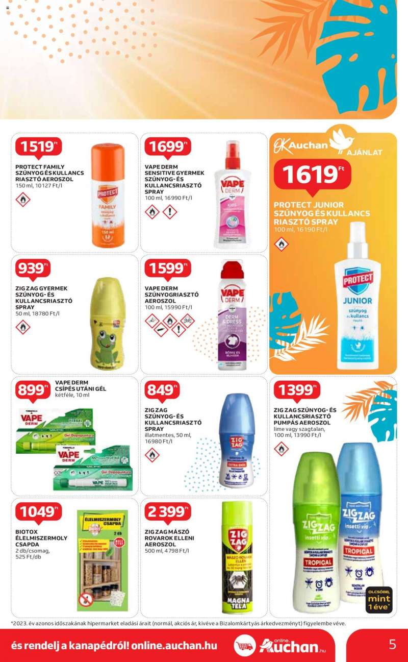 Auchan Indul a nyár 2 hetes ajánlataink / Hipermarket 5 oldal