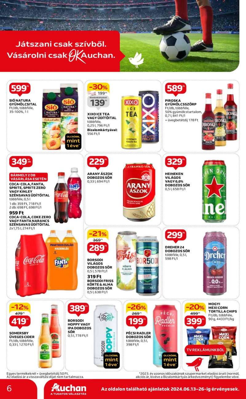 Auchan Szupermarket akciós újság 6 oldal