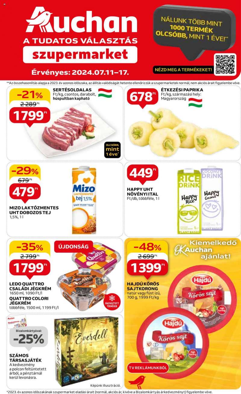 Auchan Szupermarket akciós újság 1 oldal