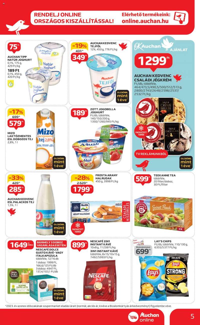 Auchan Szupermarket akciós újság 5 oldal