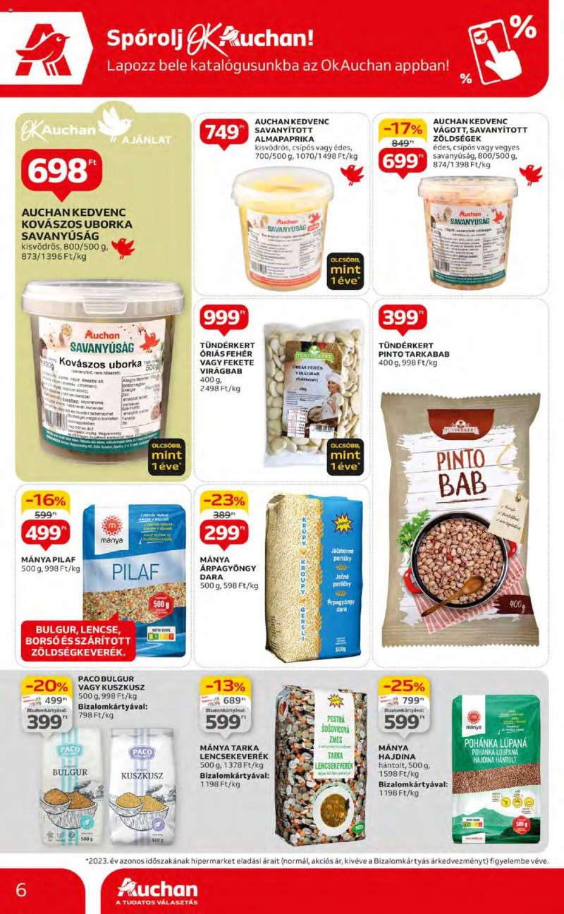 Auchan Akciós újság Auchan 6 oldal