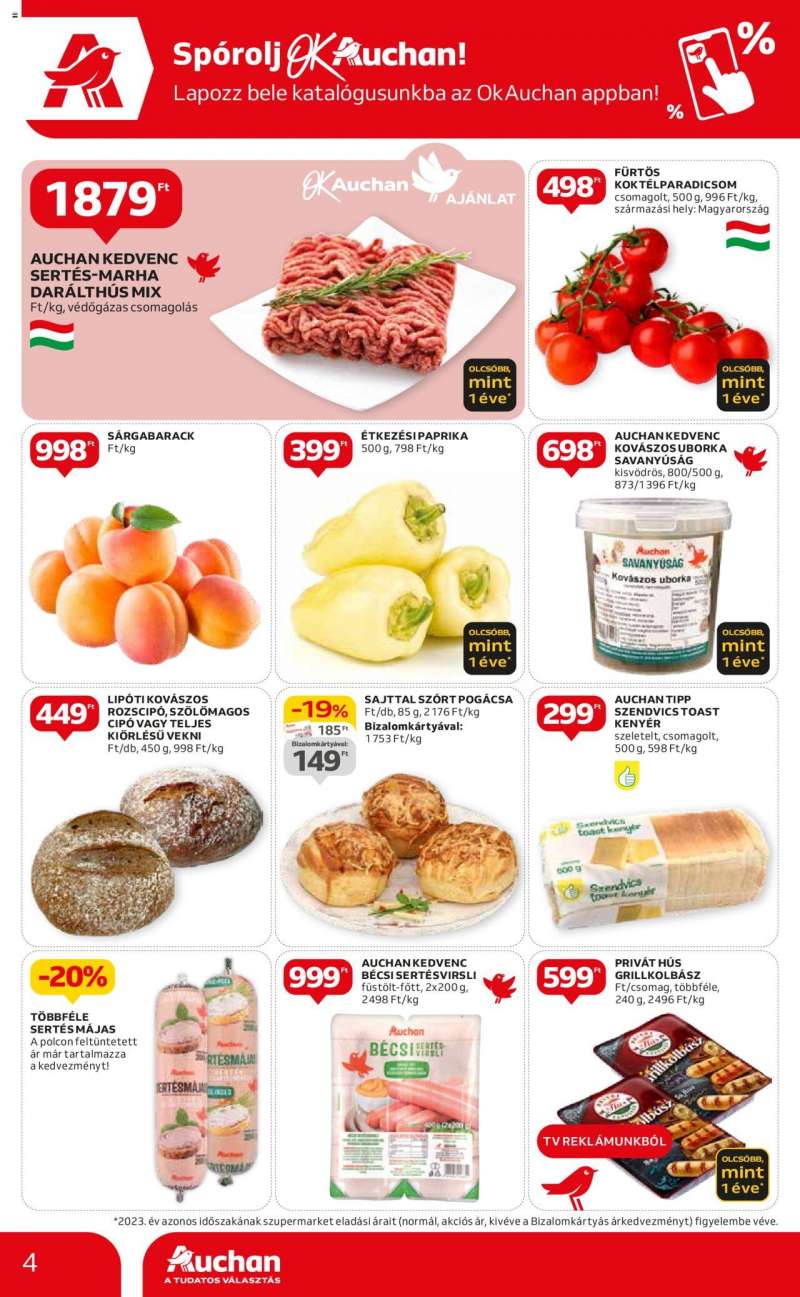 Auchan Szupermarket akciós újság 4 oldal