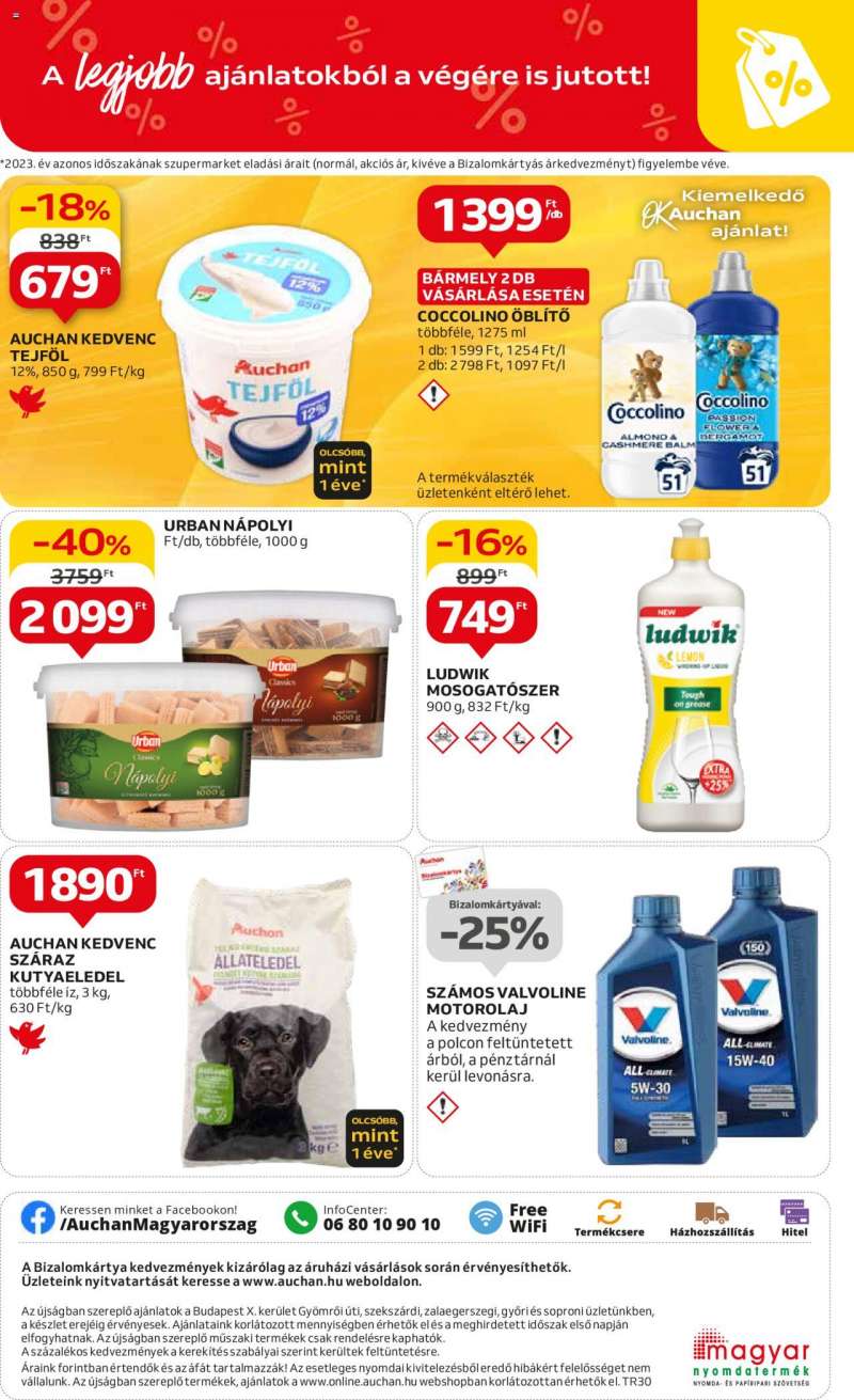 Auchan Szupermarket akciós újság 8 oldal