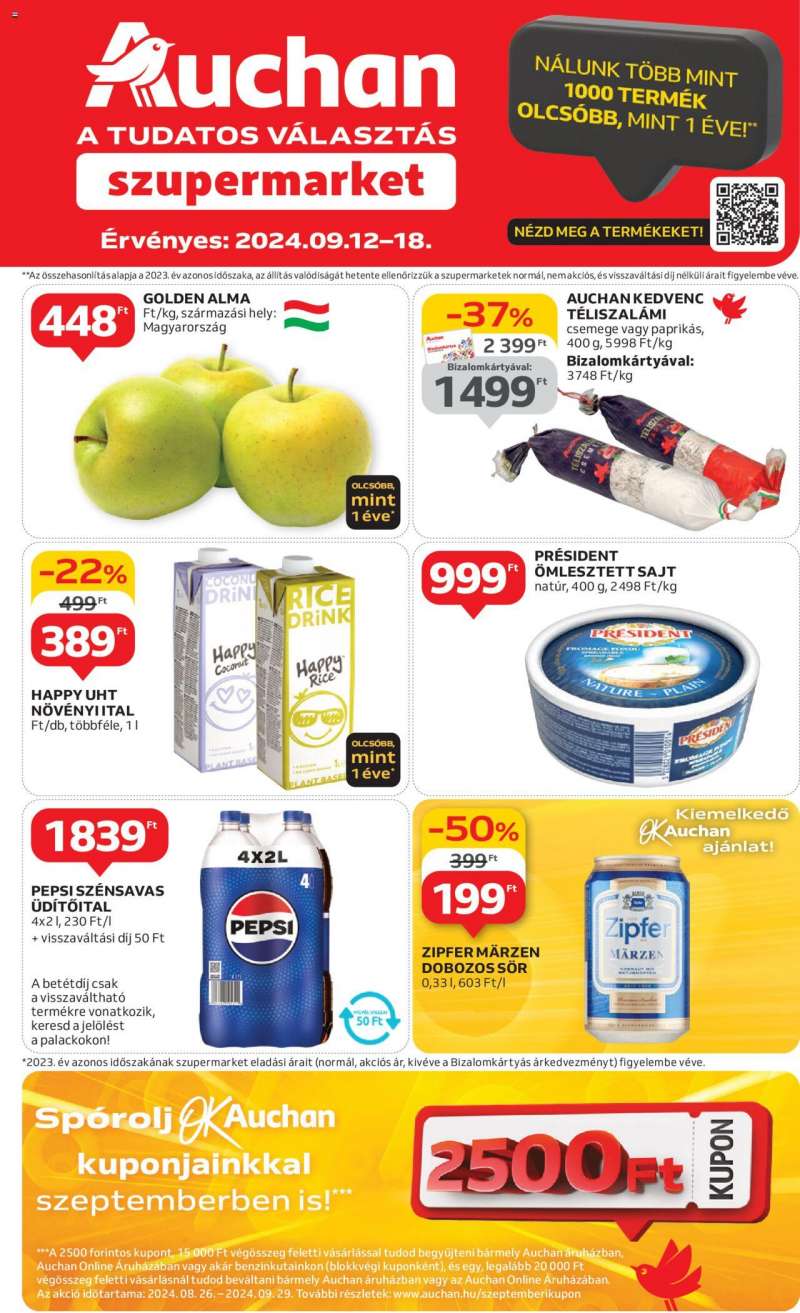 Auchan Szupermarket akciós újság 1 oldal