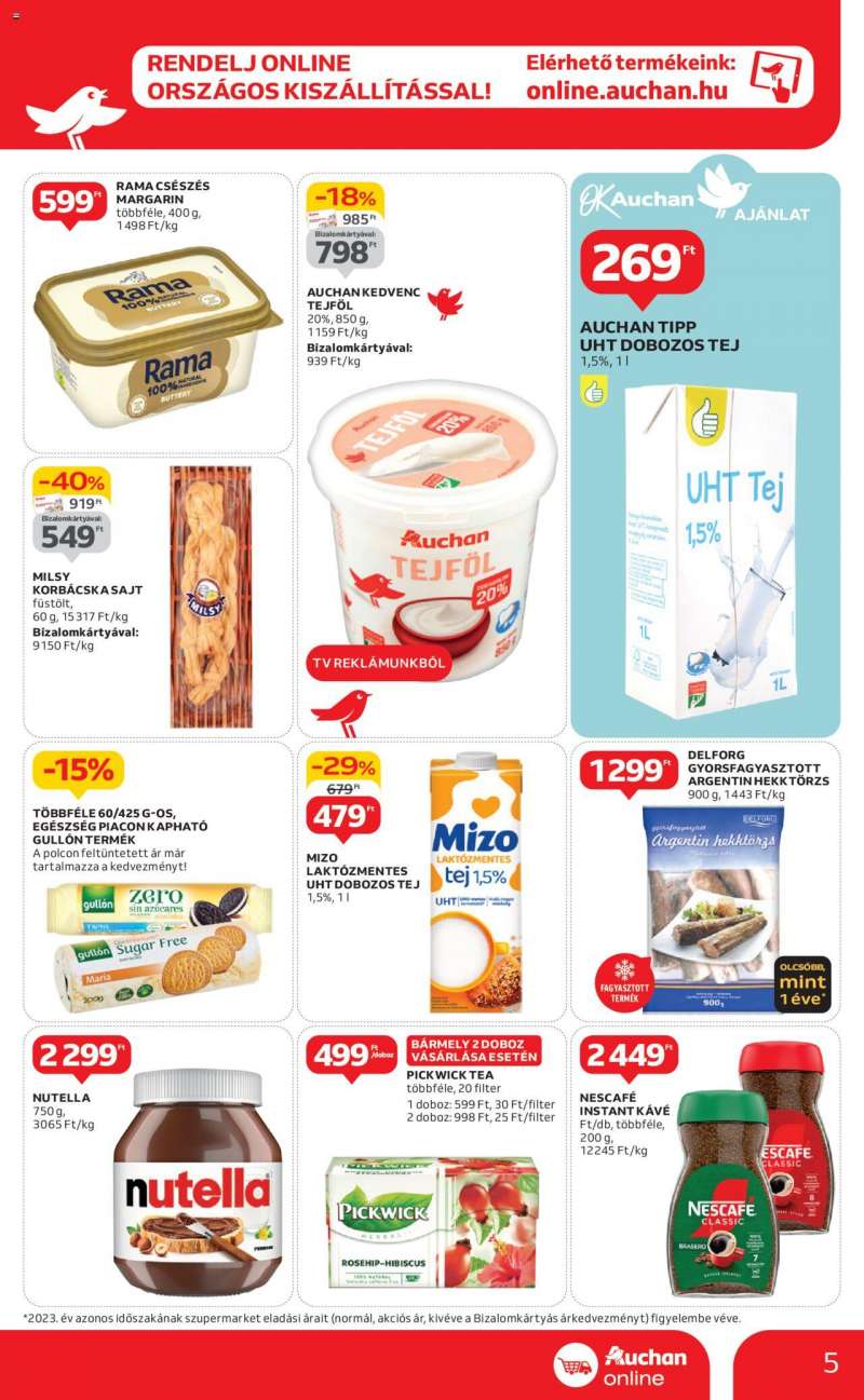 Auchan Szupermarket akciós újság 5 oldal