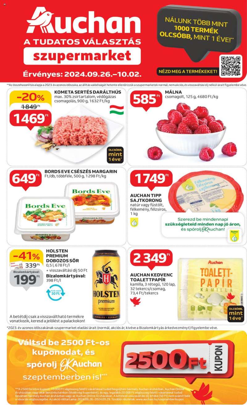 Auchan Szupermarket akciós újság 1 oldal