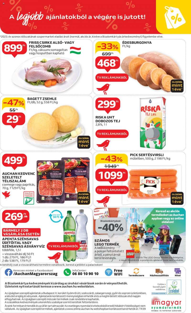 Auchan Szupermarket akciós újság 8 oldal