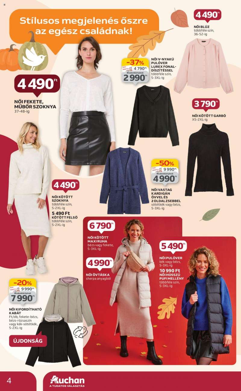 Auchan Őszi textil ajánlataink / Hipermarket 4 oldal