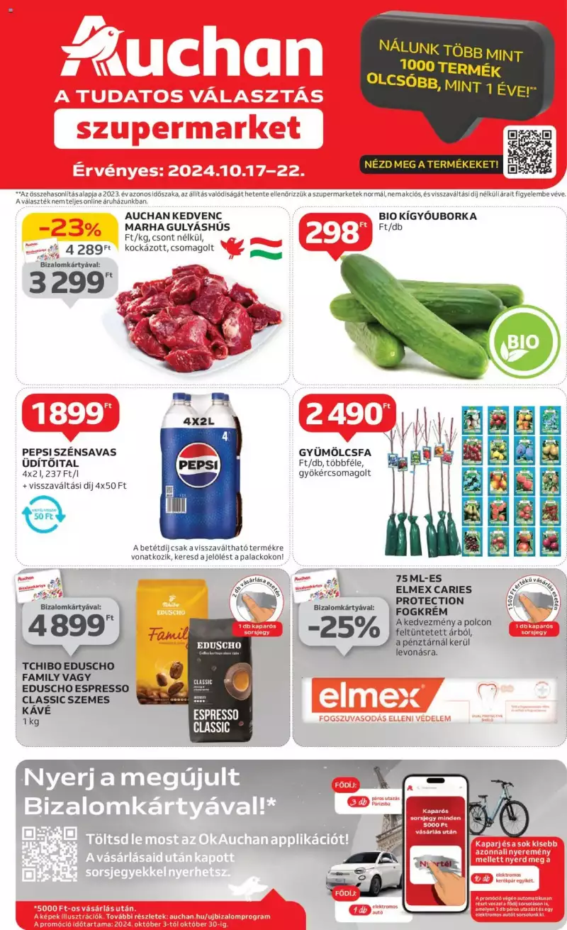 Auchan Szupermarket akciós újság 1 oldal