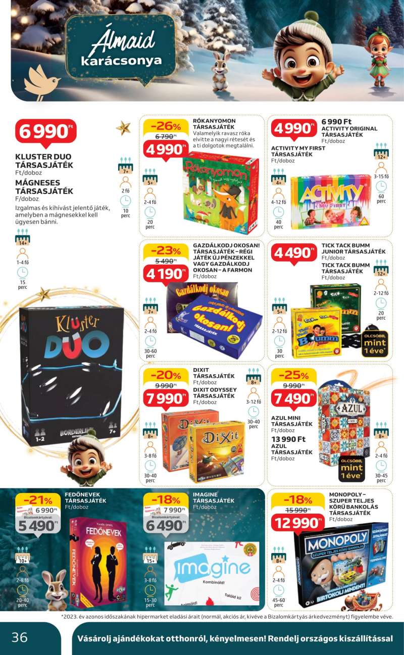 Auchan Auchan Karácsonyi játék ajánlataink / Hipermarket 36 oldal