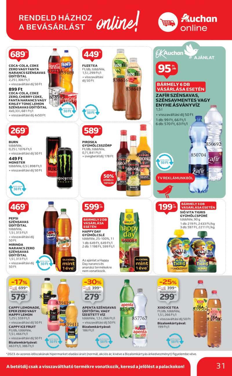 Auchan Akciós újság Auchan Hipermarket 31 oldal