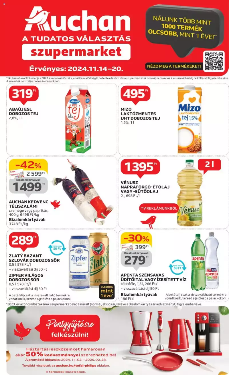 Auchan Szupermarket akciós újság 1 oldal