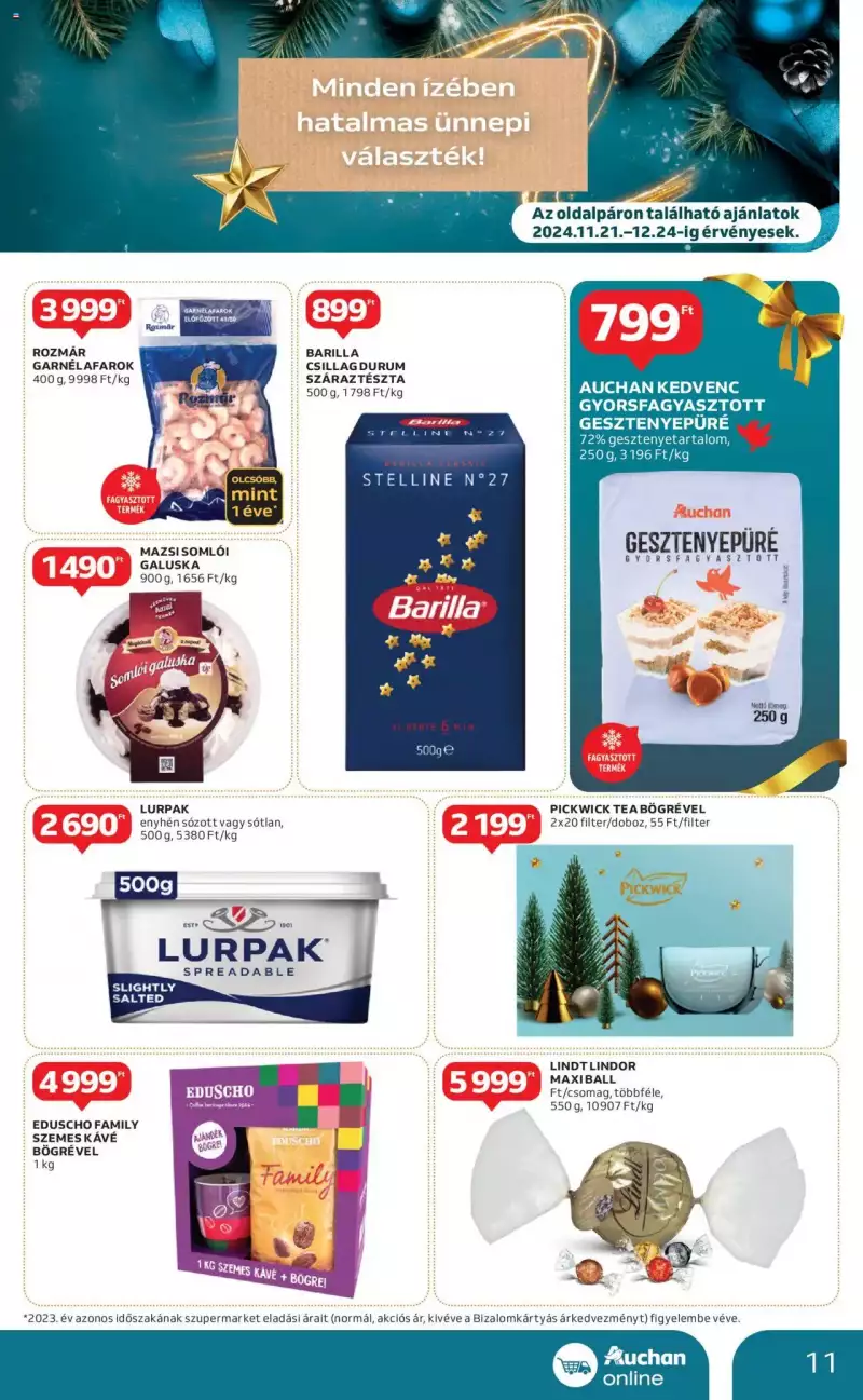 Auchan Szupermarket akciós újság 11 oldal