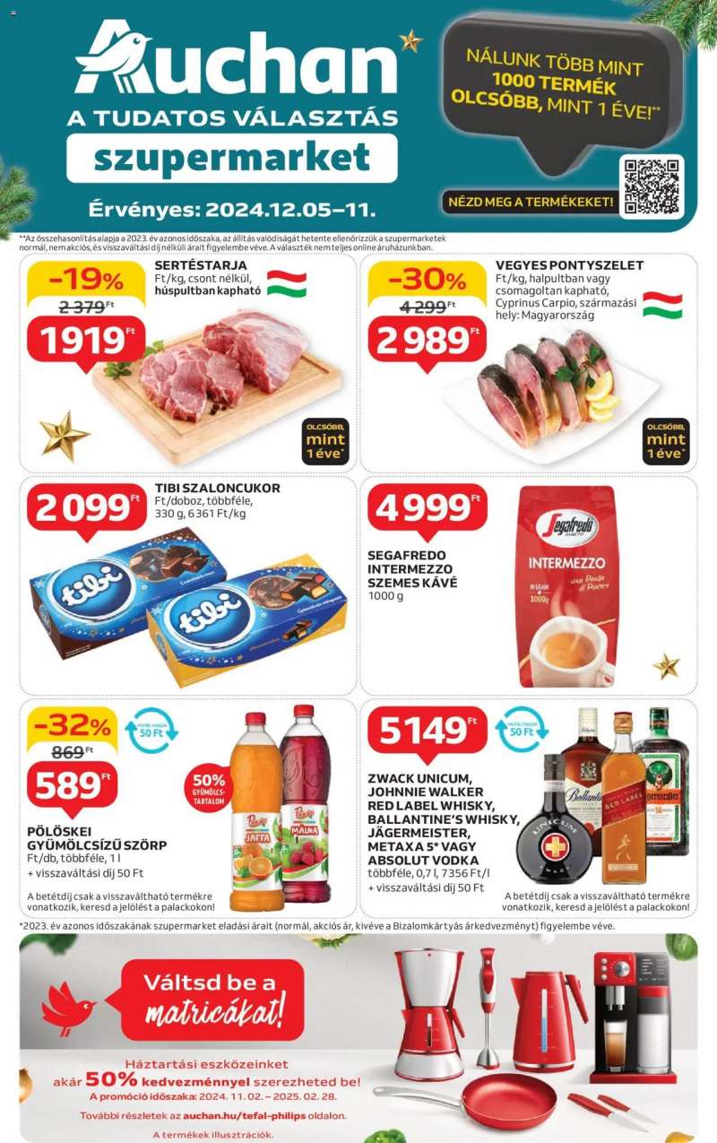 Auchan Szupermarket akciós újság 1 oldal