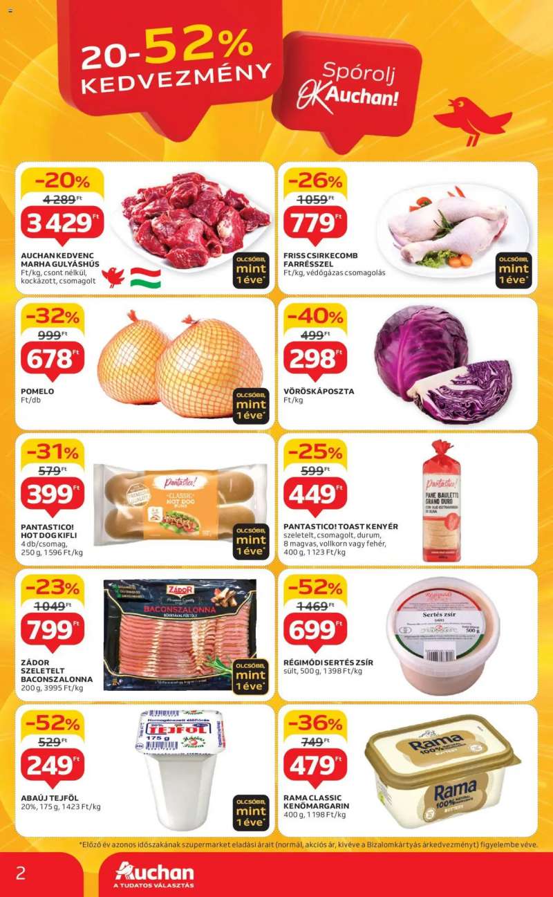 Auchan Szupermarket akciós újság 2 oldal