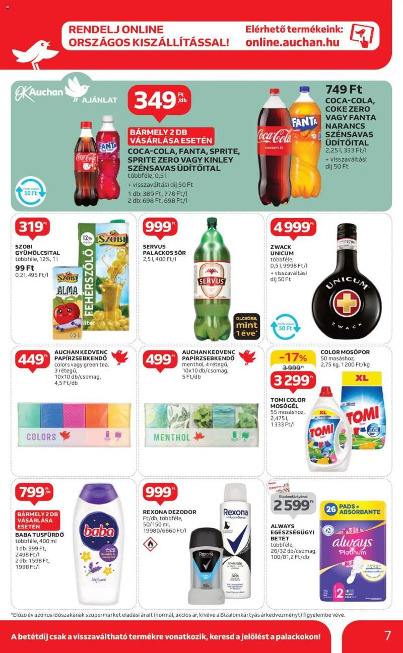 Auchan Szupermarket akciós újság 7 oldal