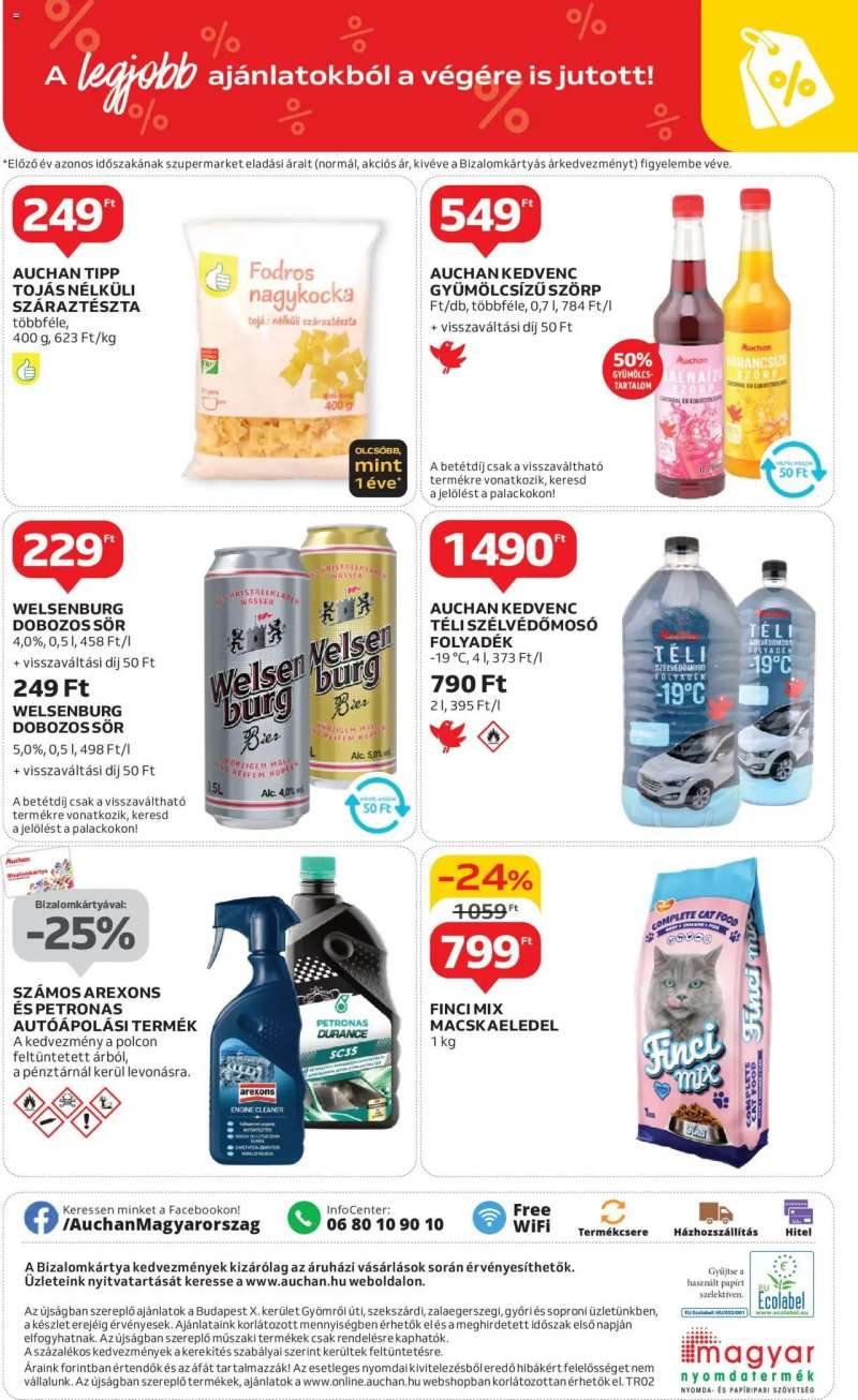 Auchan Szupermarket akciós újság 8 oldal