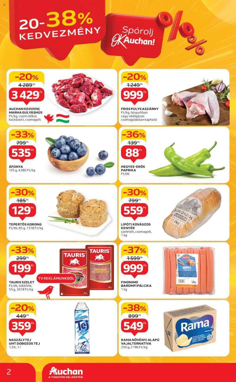 Auchan Szupermarket akciós újság 2 oldal