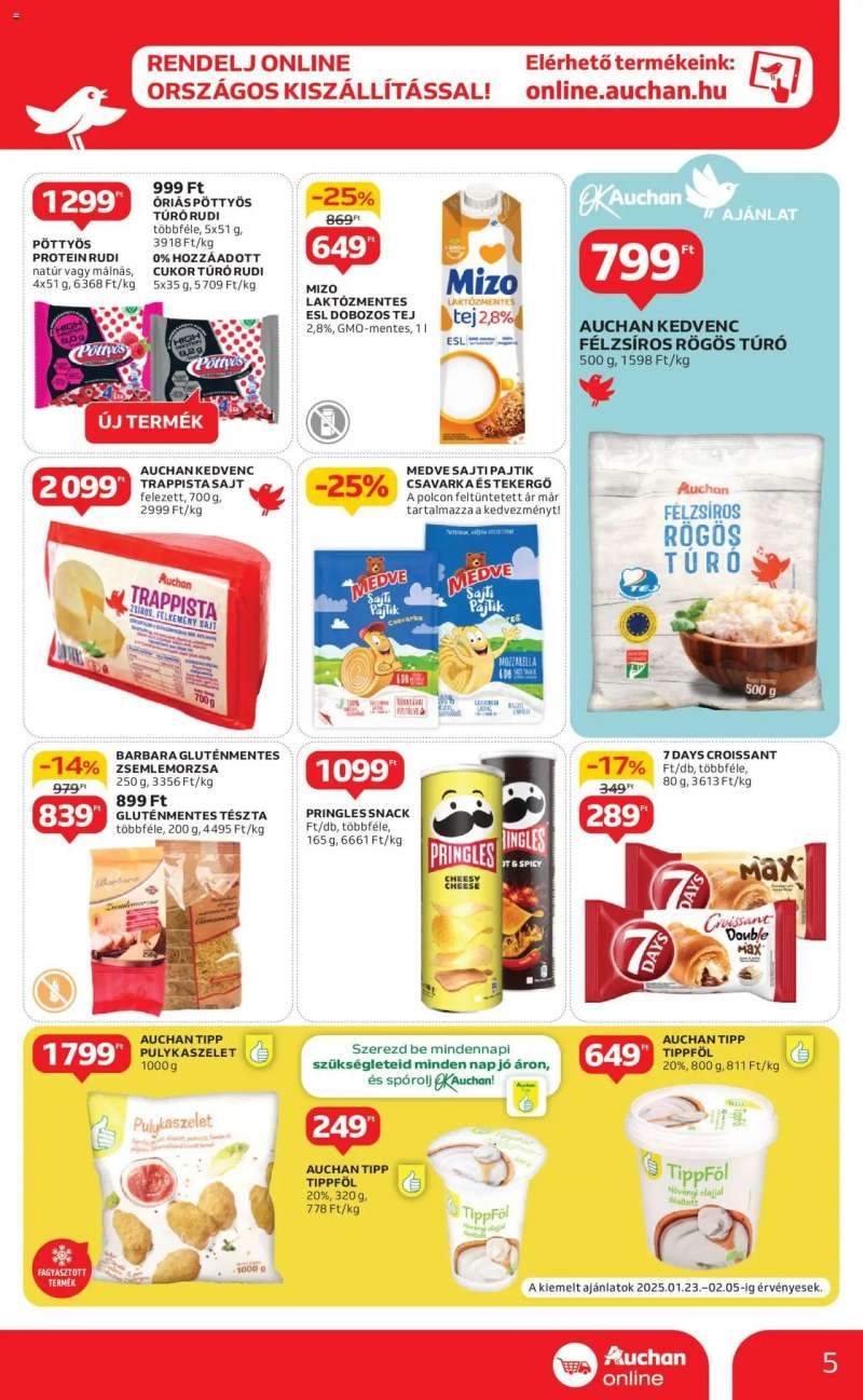 Auchan Szupermarket akciós újság 5 oldal