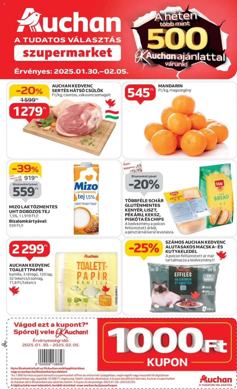 Auchan Szupermarket akciós újság 1 oldal