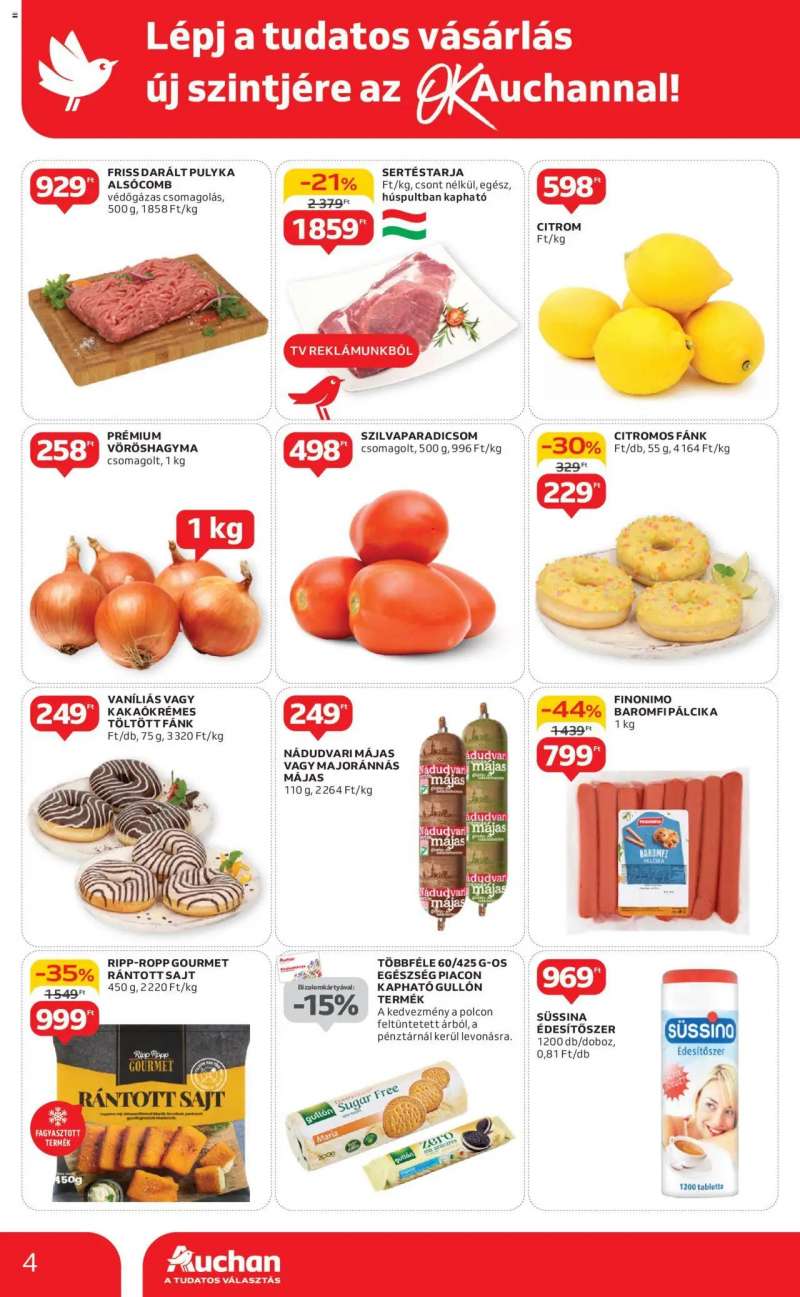 Auchan Szupermarket akciós újság 4 oldal