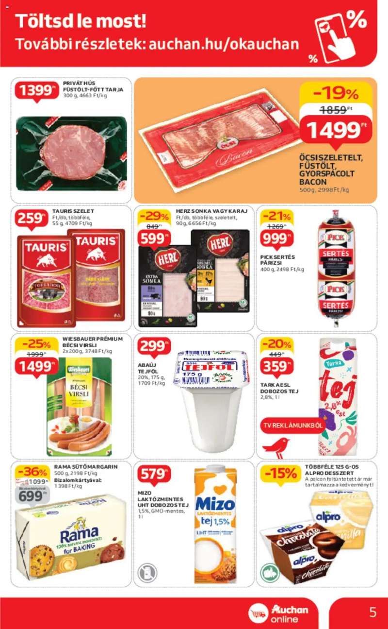 Auchan Szupermarket akciós újság 5 oldal