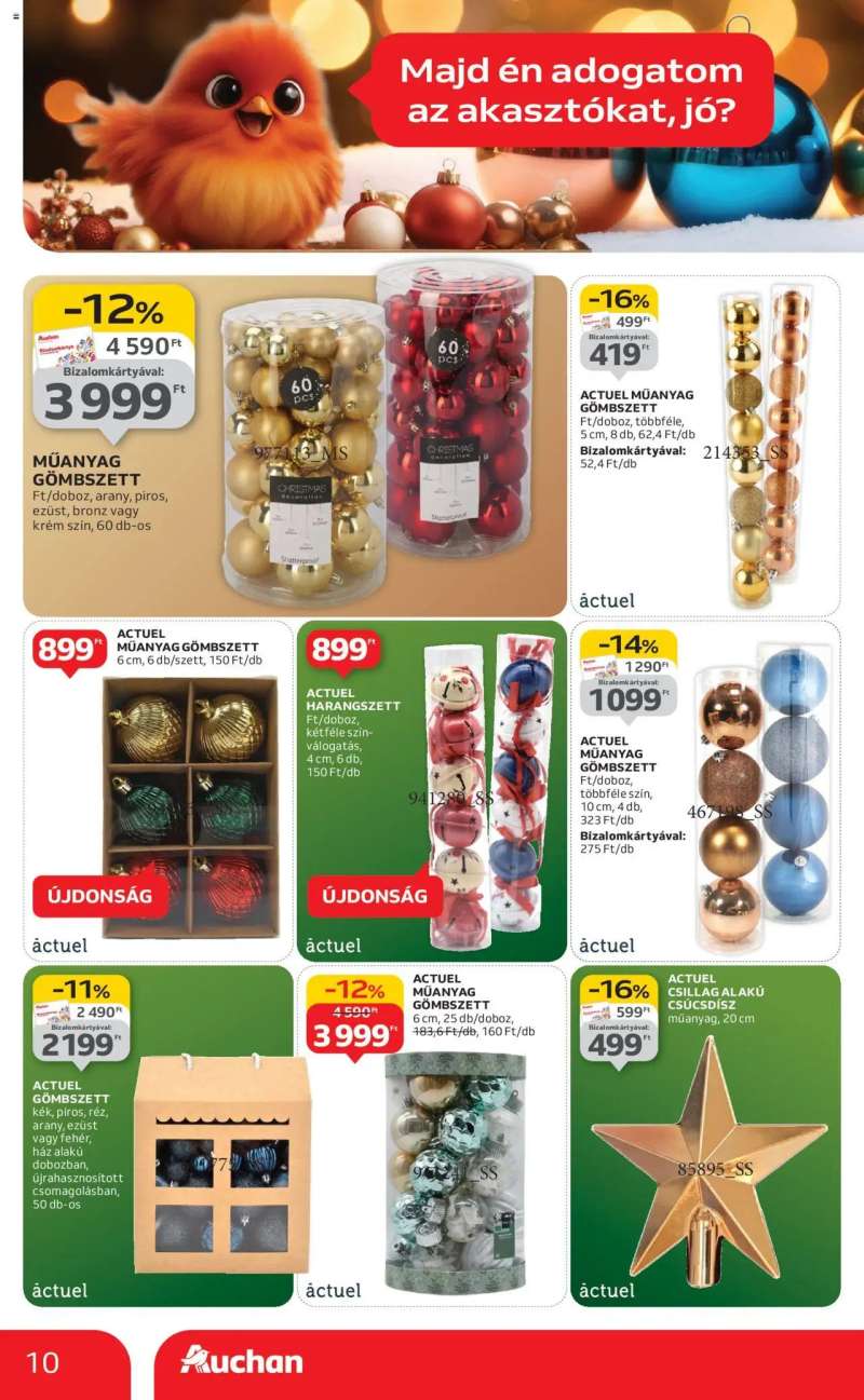 Auchan Hipermarket karácsonyi dekoráció ajánlataink 10 oldal