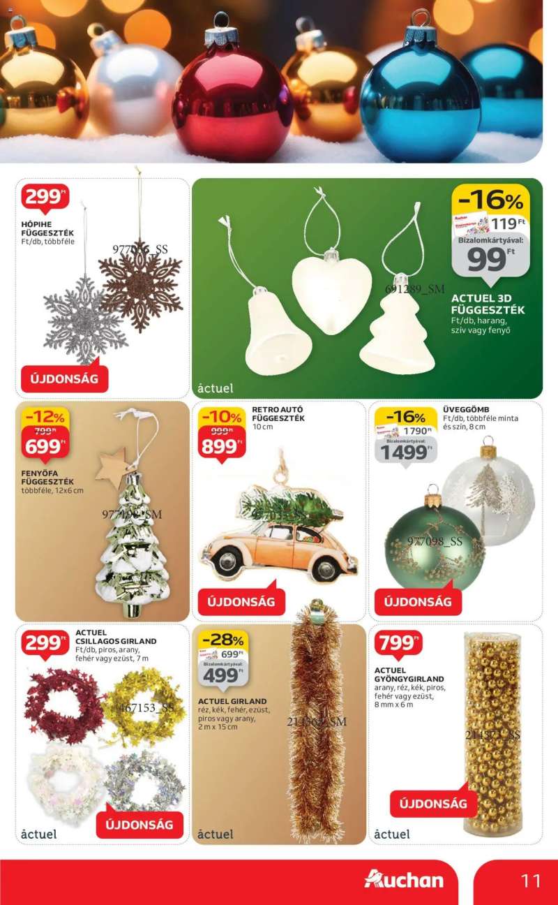 Auchan Hipermarket karácsonyi dekoráció ajánlataink 11 oldal