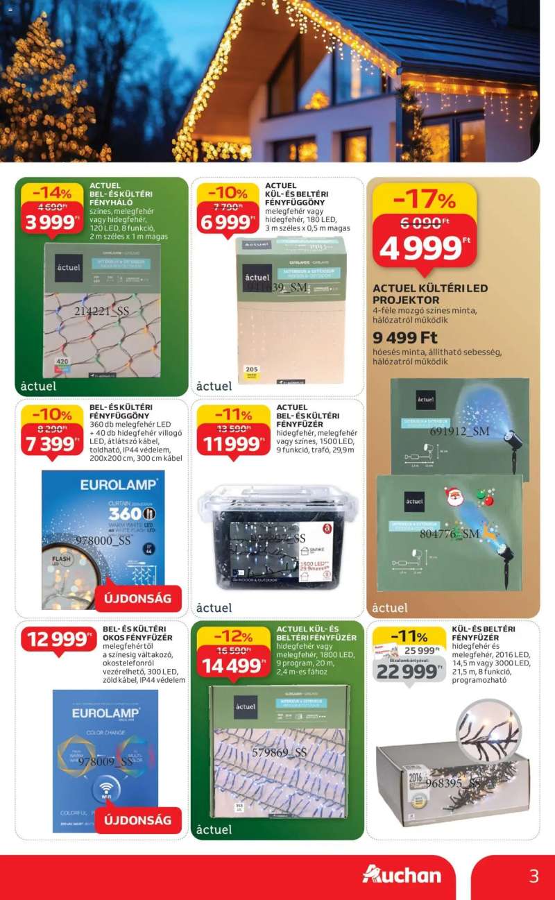 Auchan Hipermarket karácsonyi dekoráció ajánlataink 3 oldal