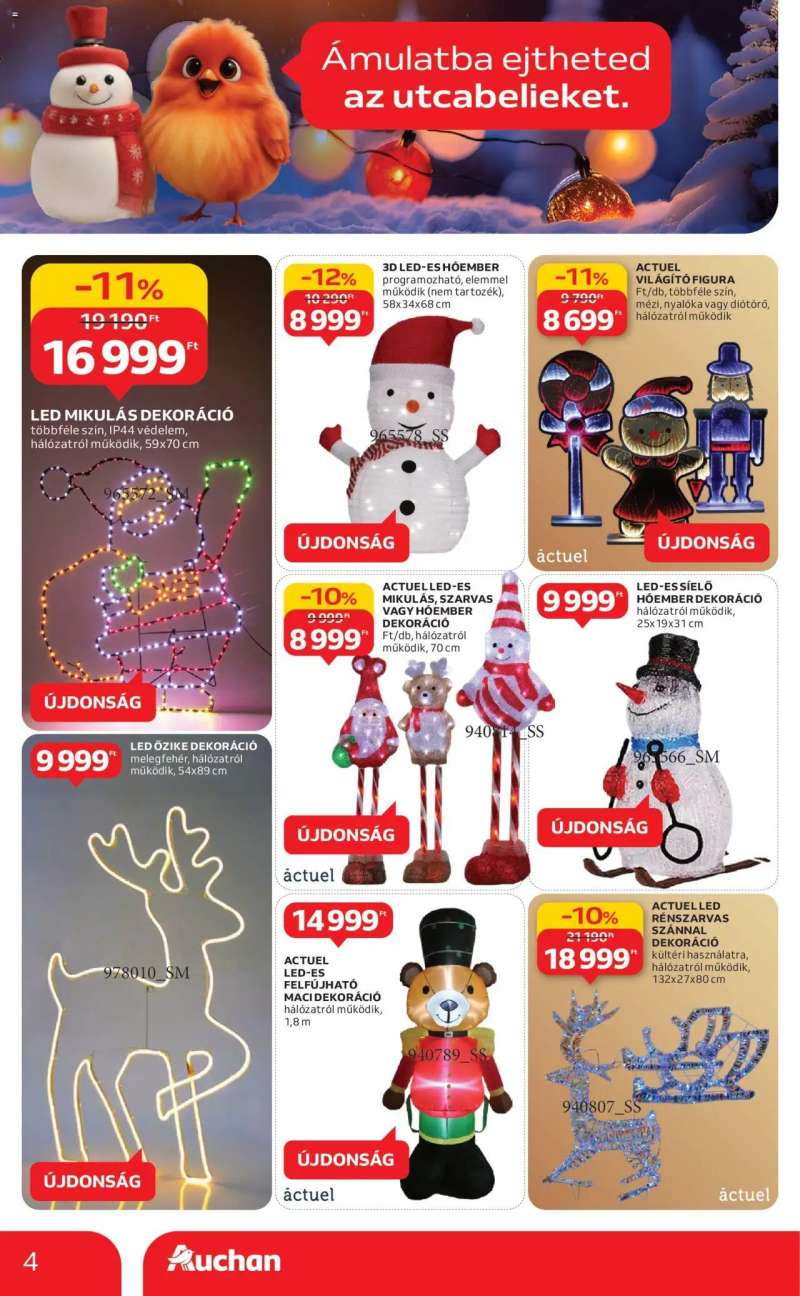 Auchan Hipermarket karácsonyi dekoráció ajánlataink 4 oldal
