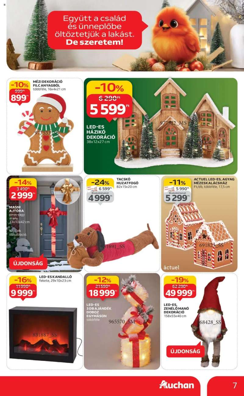 Auchan Hipermarket karácsonyi dekoráció ajánlataink 7 oldal