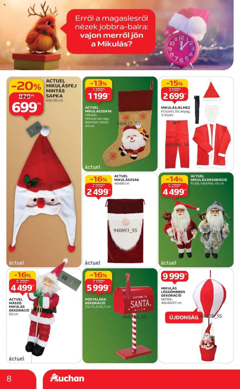 Auchan Hipermarket karácsonyi dekoráció ajánlataink 8 oldal