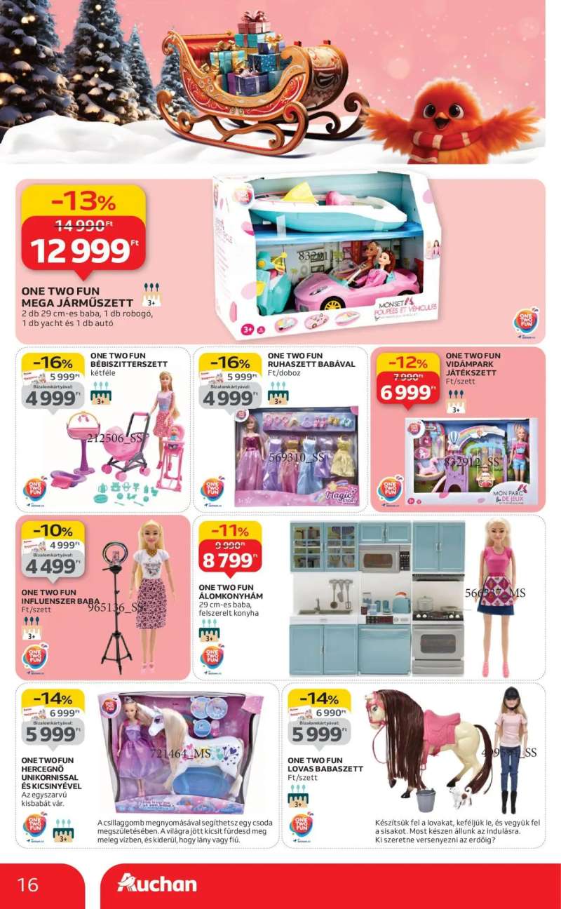 Auchan Karácsonyi játék 16 oldal