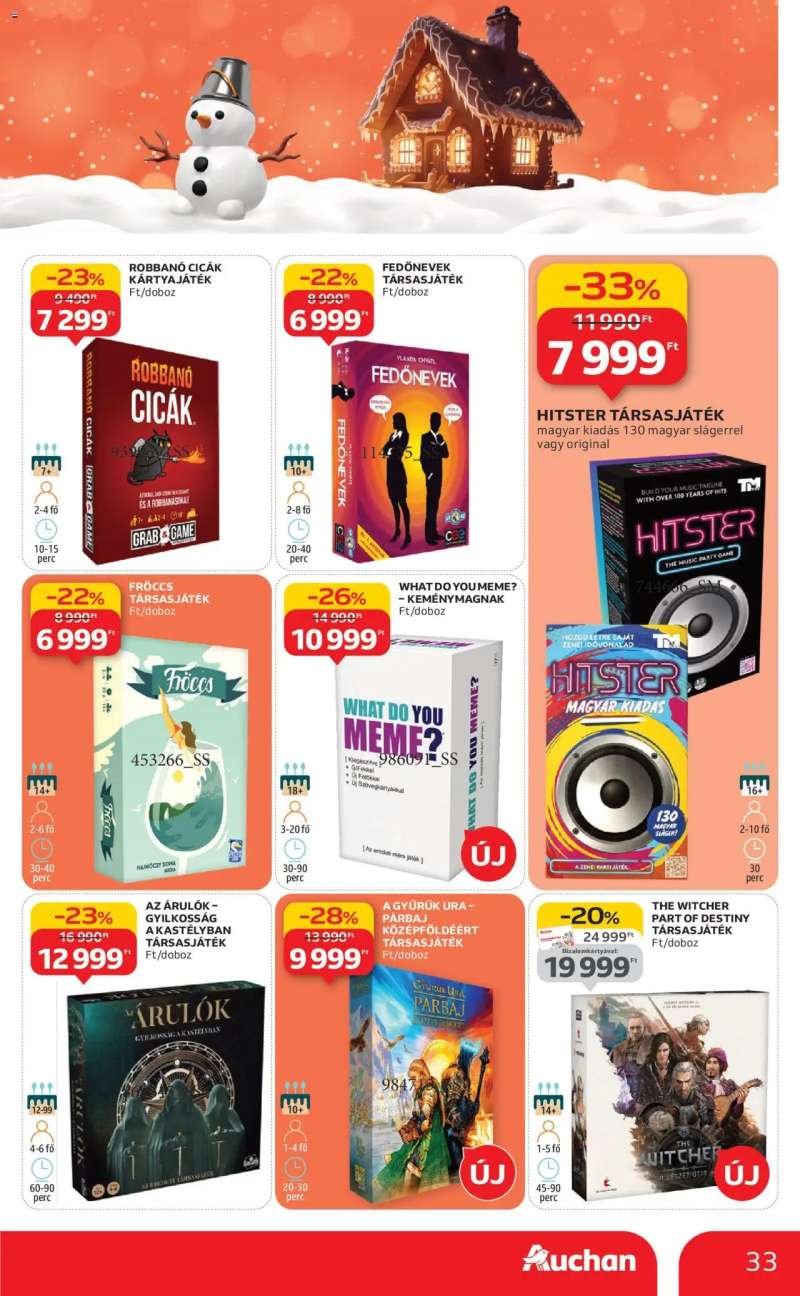 Auchan Karácsonyi játék 33 oldal