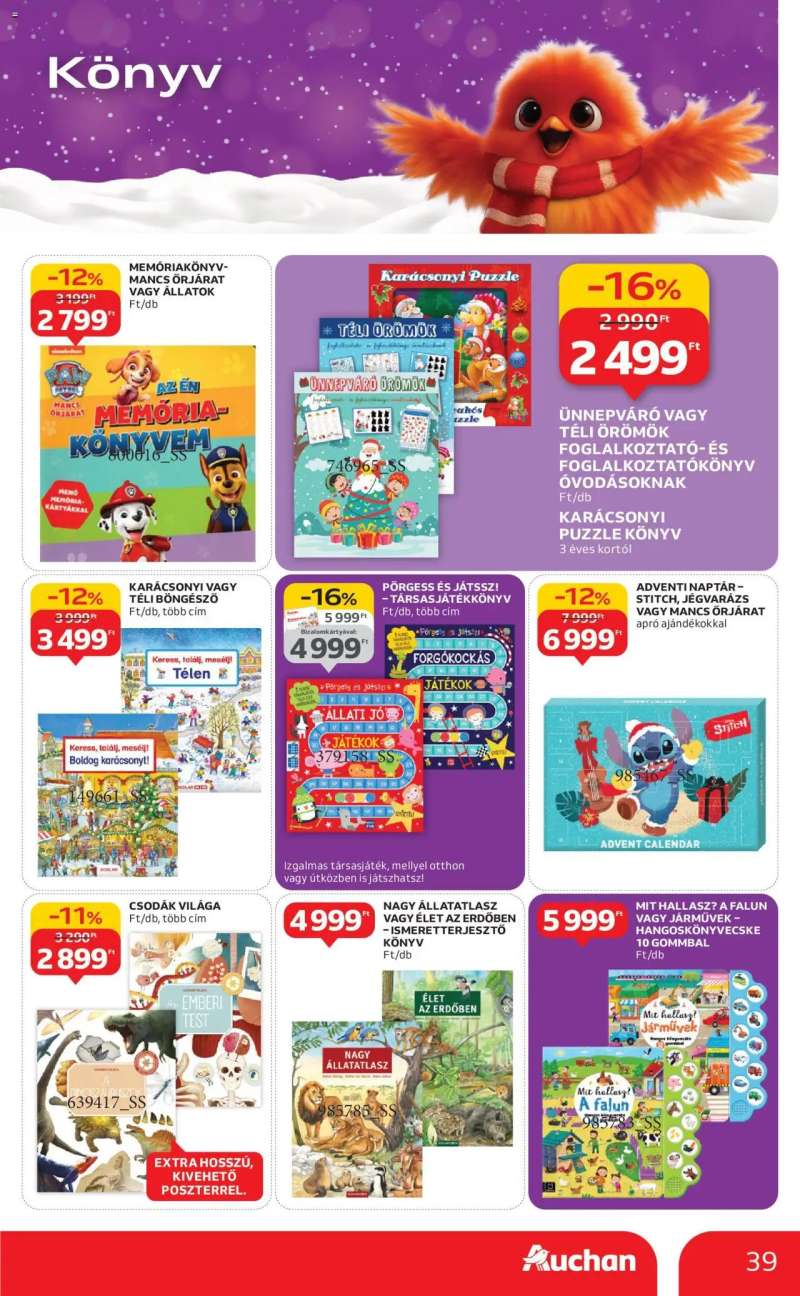 Auchan Karácsonyi játék 39 oldal