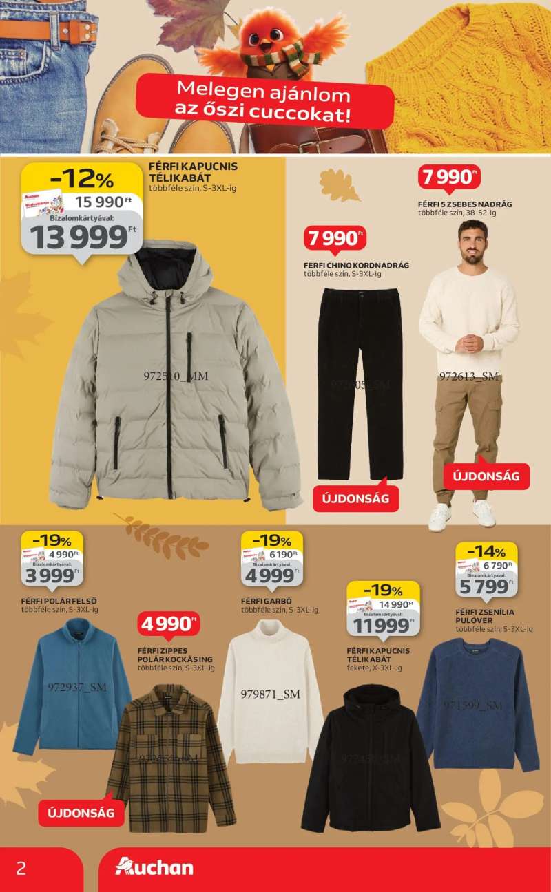 Auchan Őszi ruházati termékajánlataink hipermarketekben 2 oldal