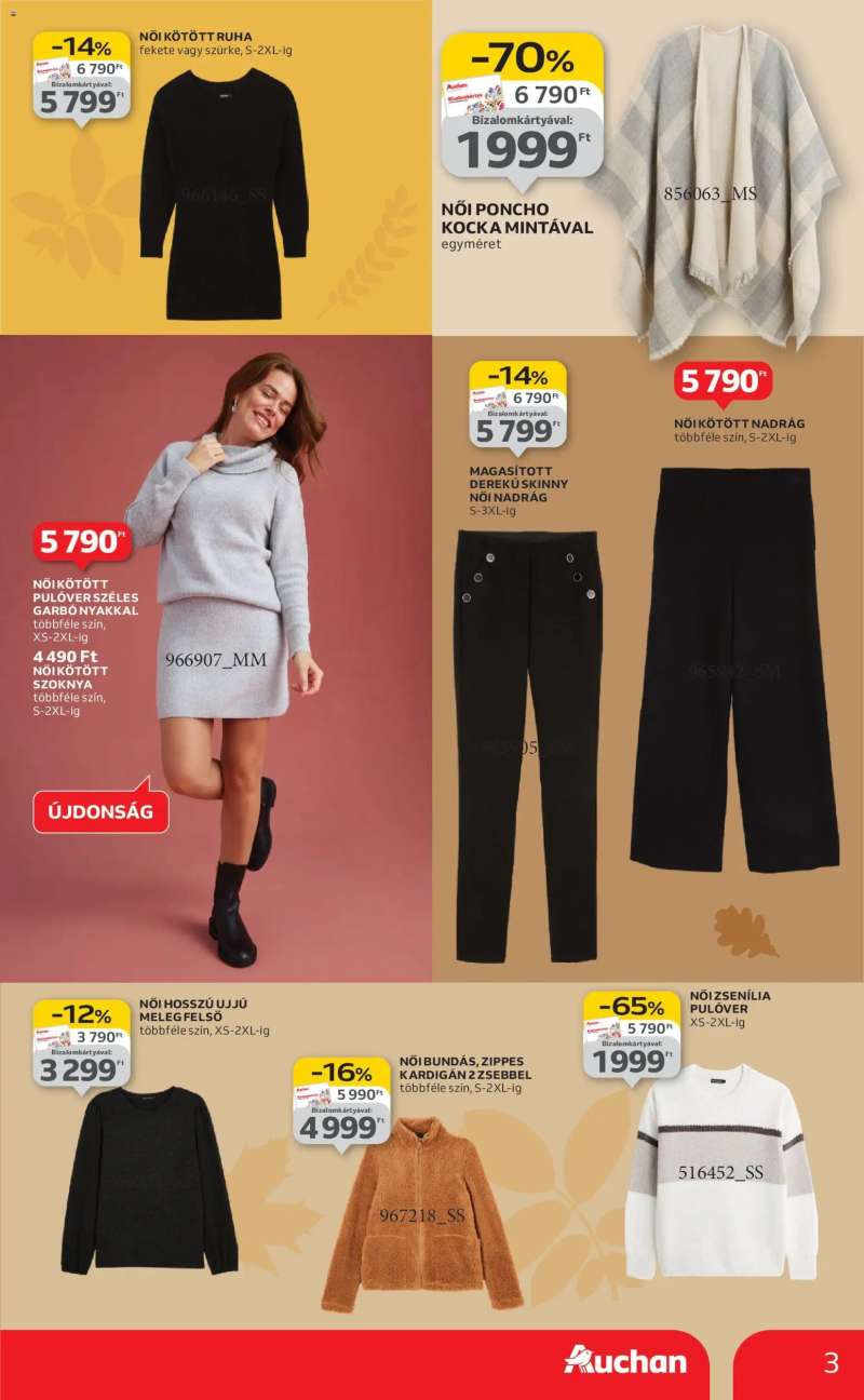 Auchan Őszi ruházati termékajánlataink hipermarketekben 3 oldal