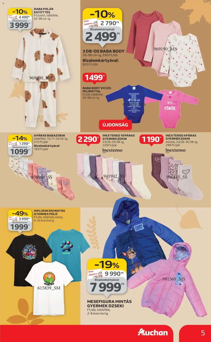 Auchan Őszi ruházati termékajánlataink hipermarketekben 5 oldal