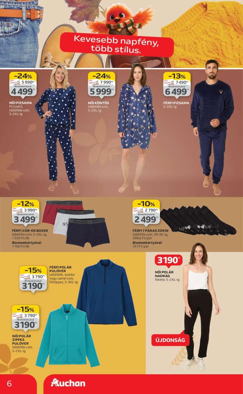 Auchan Őszi ruházati termékajánlataink hipermarketekben 6 oldal