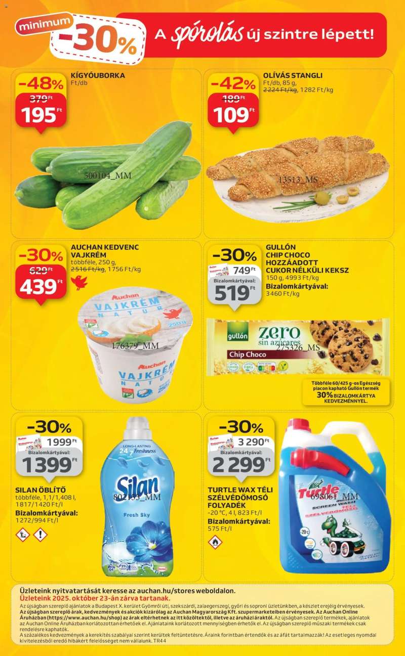 Auchan Szupermarket akciós újság 12 oldal