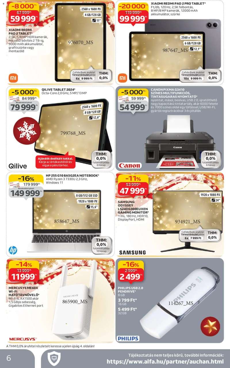 Auchan Hipermarket elektronikai termékek 6 oldal