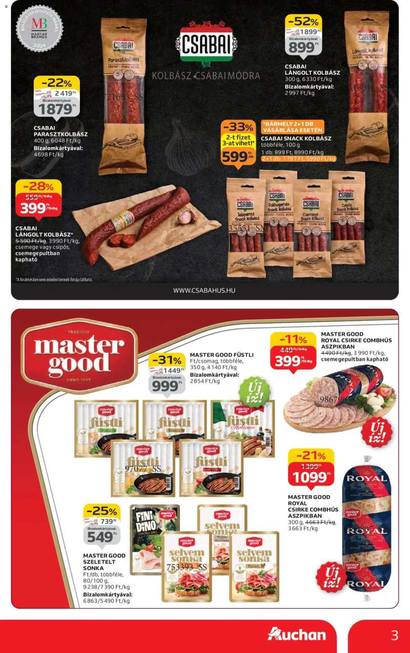 Auchan Hipermarket márkás akciók 3 oldal