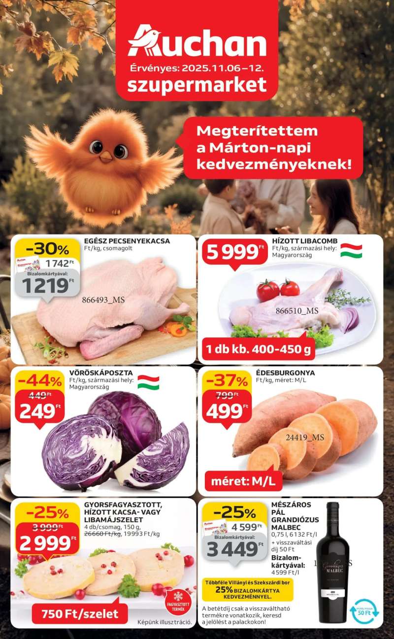 Auchan Szupermarket akciós újság 1 oldal