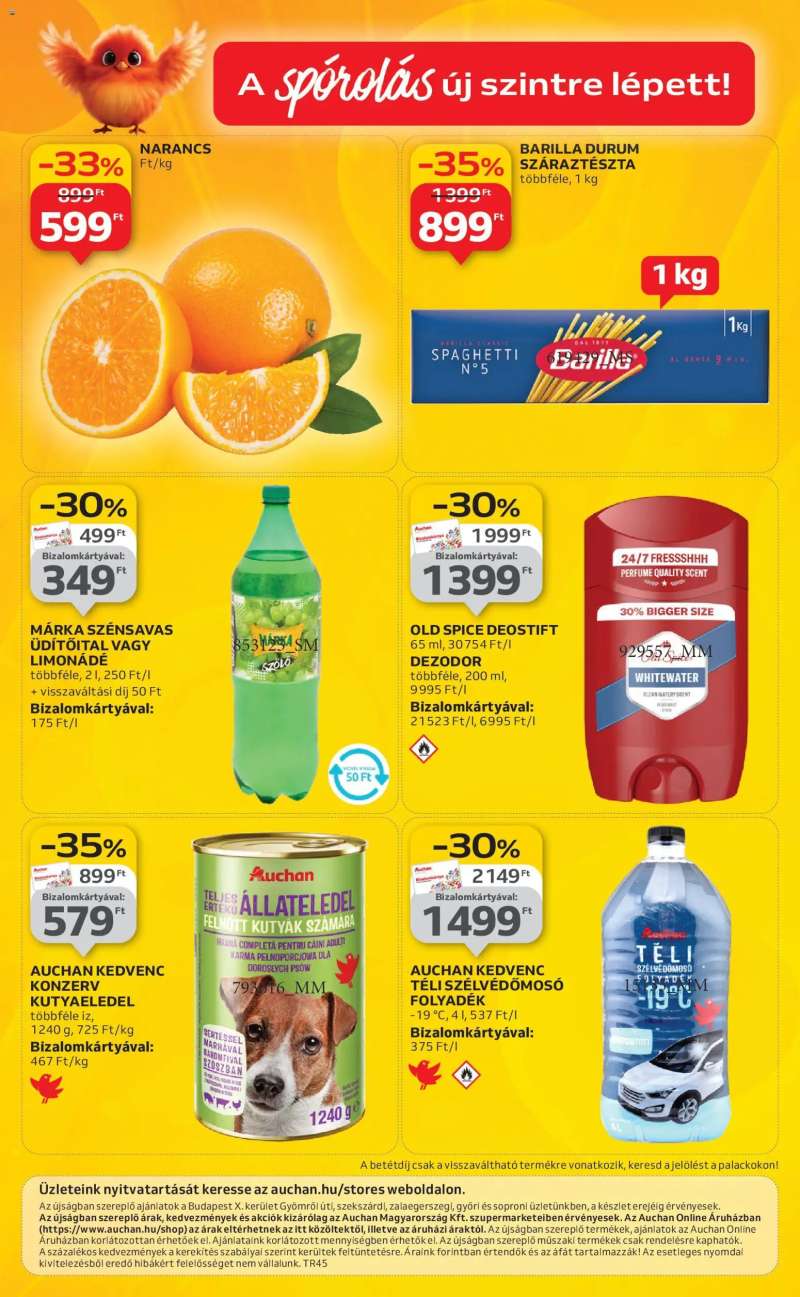 Auchan Szupermarket akciós újság 16 oldal