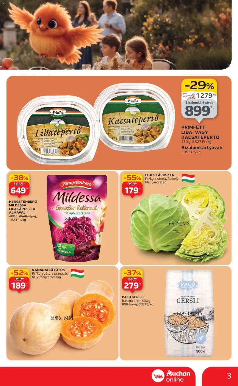 Auchan Szupermarket akciós újság 3 oldal