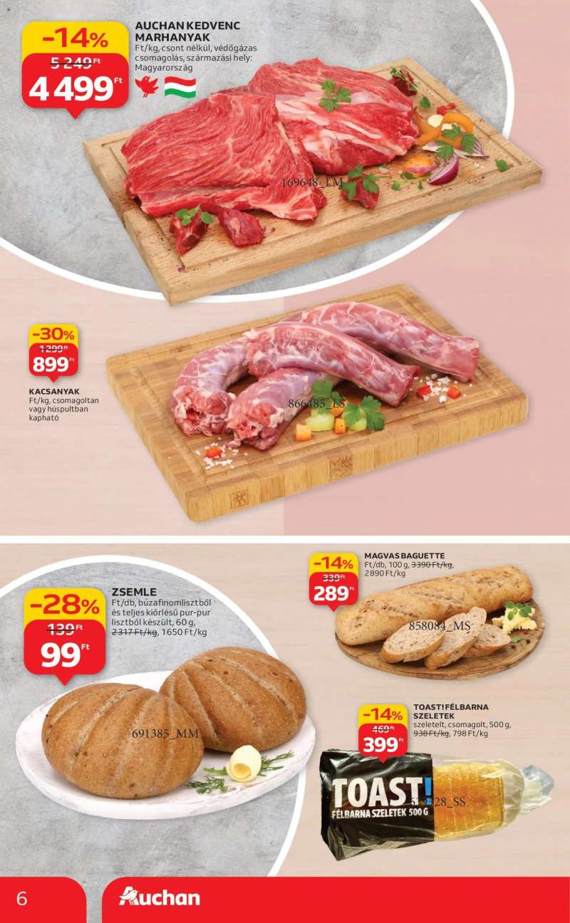 Auchan Szupermarket akciós újság 6 oldal