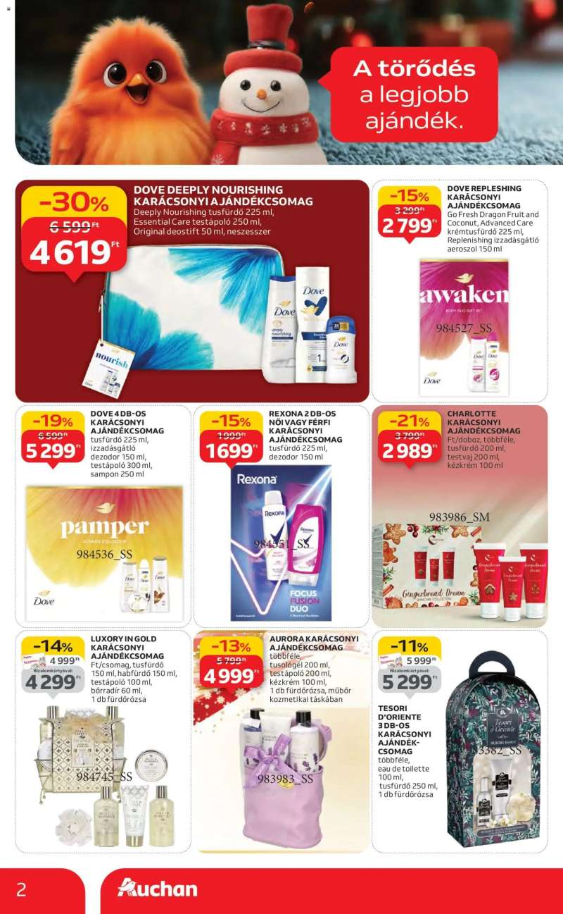 Auchan Karácsonyi ajándék ajánlataink 2 oldal